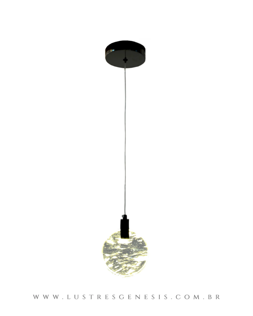 Pendente moderno com design minimalista e iluminação elegante.