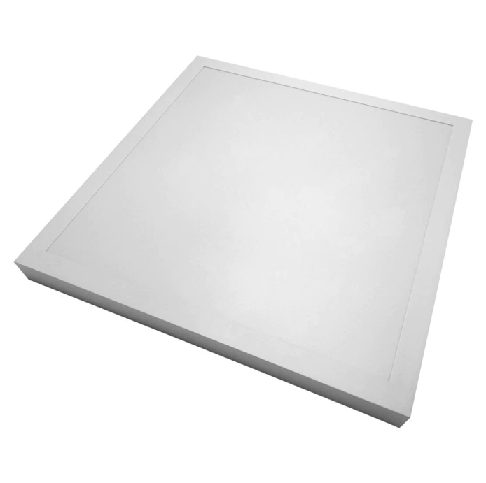 Painel de LED quadrado com design slim para iluminação embutida.