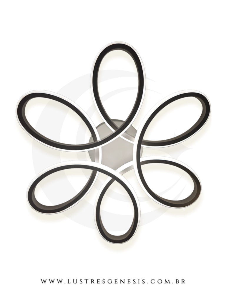 Luminária moderna em formato floral com design elegante e inovador e temperatura de cor neutra.