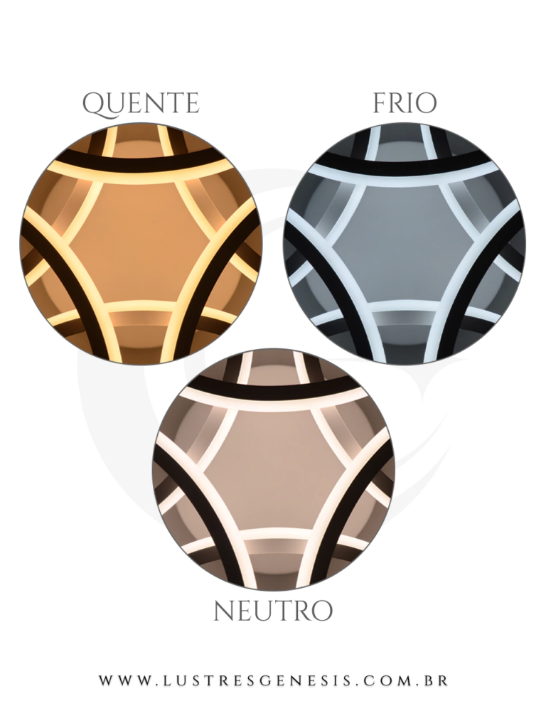 escala de temperatura de cor, quente, frio e neutra