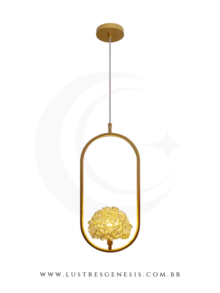 Pendente arco íris com uma esfera da linha dente de leão vendida pela lustres gênesis