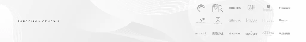 Marcas parceiras da Lustres Gênesis banner com as marcas parceiras da lustres gênesis