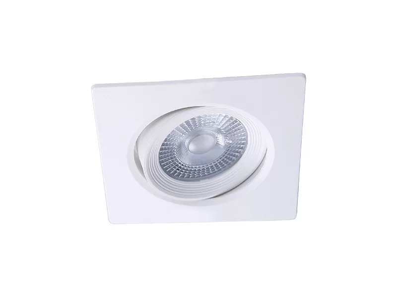 Spot Smart WiFi embutido quadrado branco com foco direcionável e moderno.