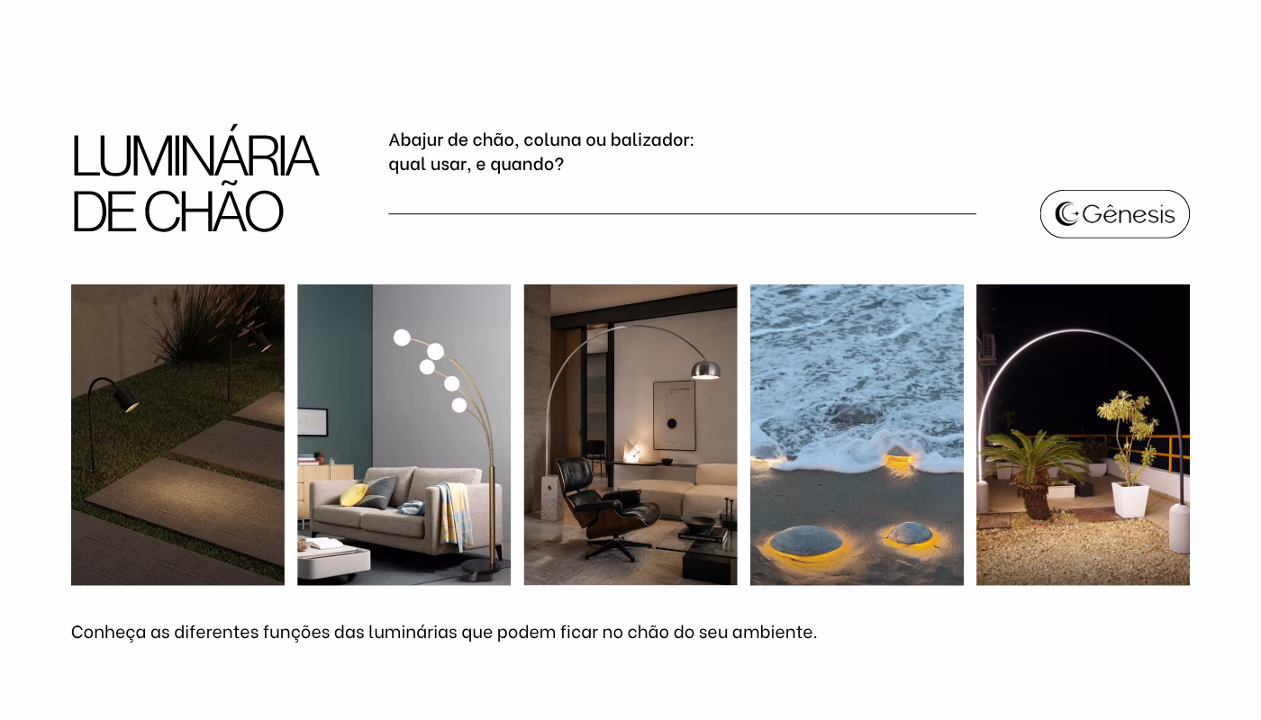 Luminária de Chão, Abajur, Coluna ou Balizador: Como Escolher a Iluminação Certa para Cada Ambiente